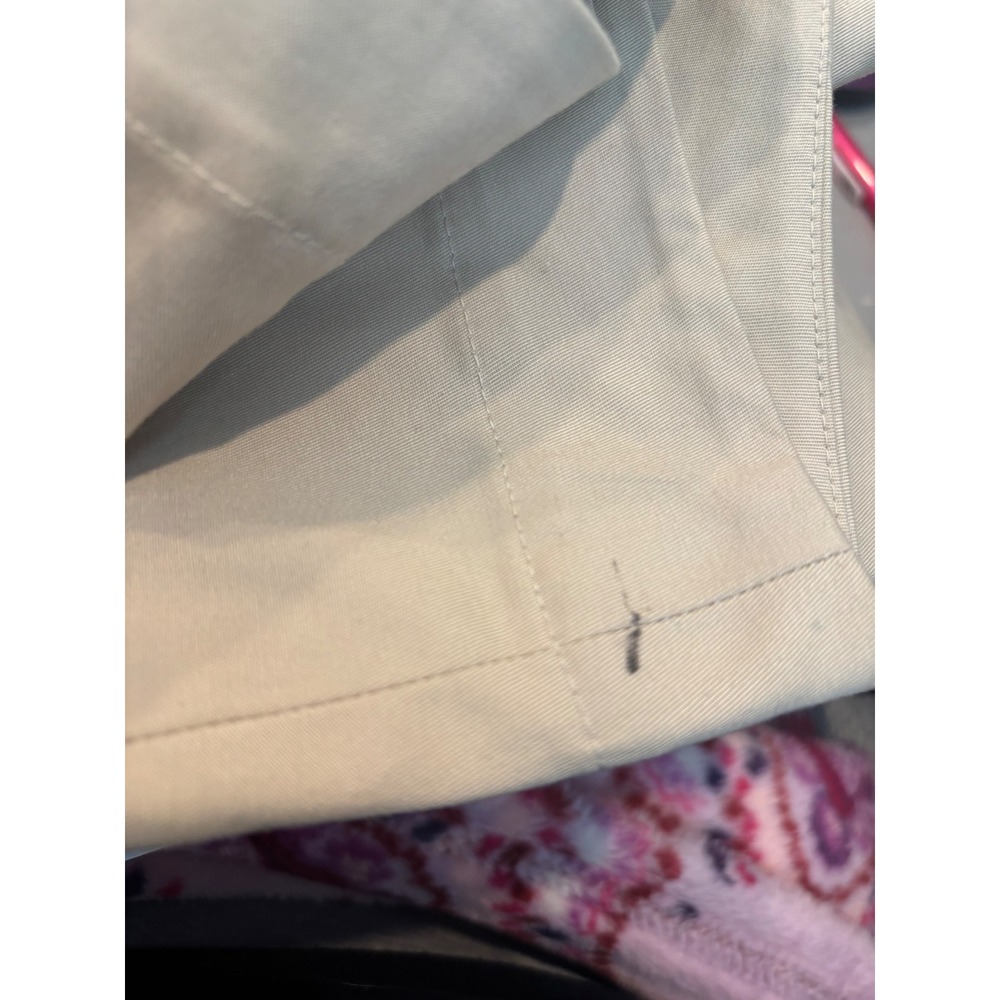 J. Jill Trousers Women 12 Khaki Cotton Blend Ankle Slit Flat Front Pants Office - Picture 13 of 13